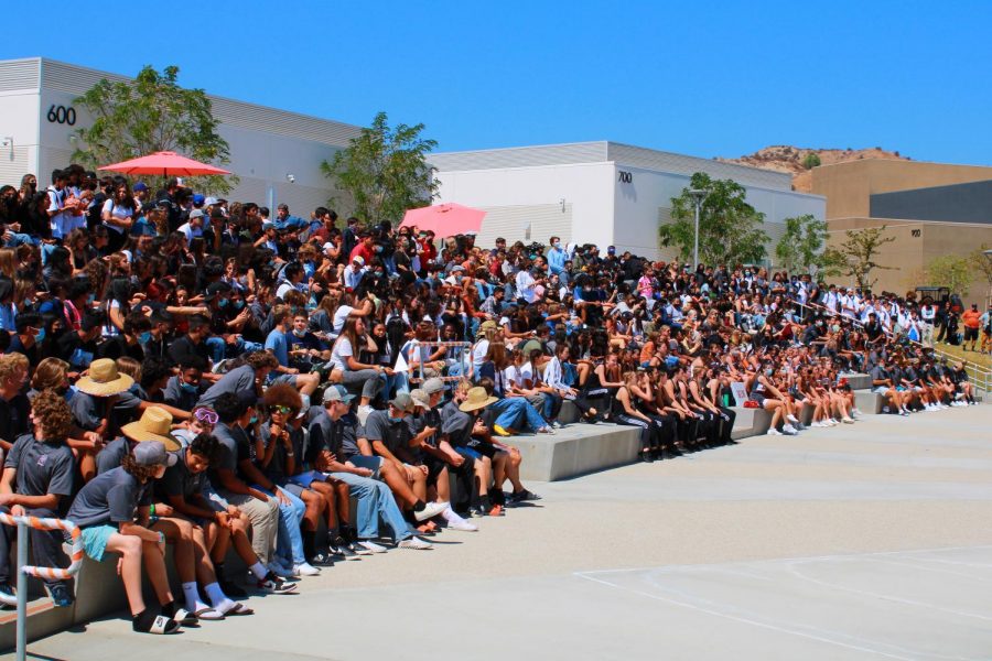 Photo courtesy of Ricardo Baldenegro

Students gather in the Coyote Bowl to watch, cheer, and support their fellow peers during the rally.