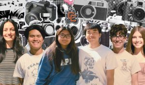 From left to right: Seniors Kera Ochoa, Ian Nguyen, Mykella Talosig, Dylan Tran, sophomore Beckett Wilder, and junior Madison Lamb