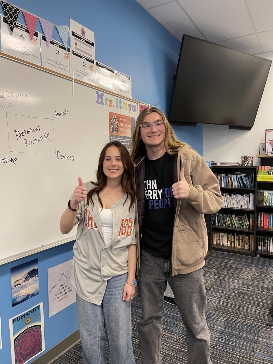 Club president, Claire Angles, and Vice President, Preston Wise.